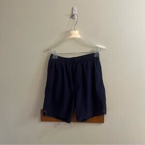 Rhone Navy Blue 7” Athletic Lined Shorts Mens Size Small Gym Workout